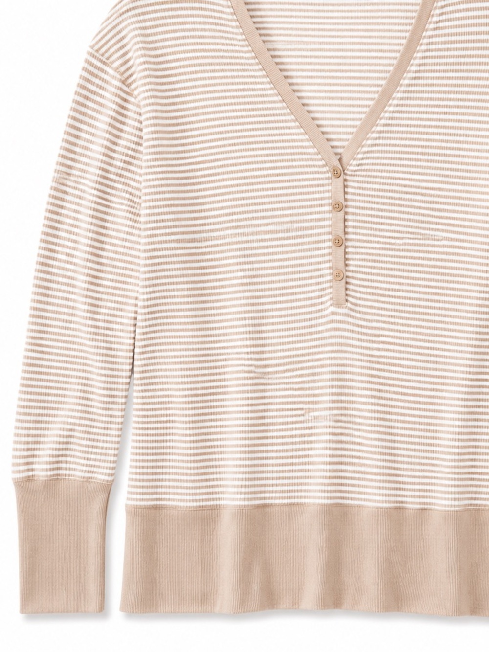 Liz & co women's tan and white sweater